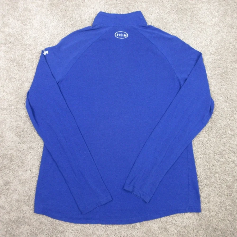 New‎ York Mets Sweater Womens Large Blue Under Armour 1/4 Zip Pullover Fanatics